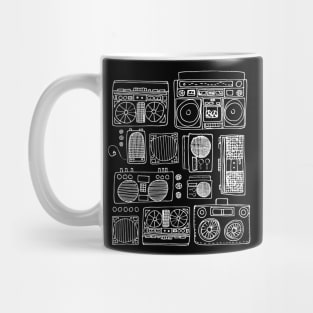 Boomboxes (White Ink) Mug